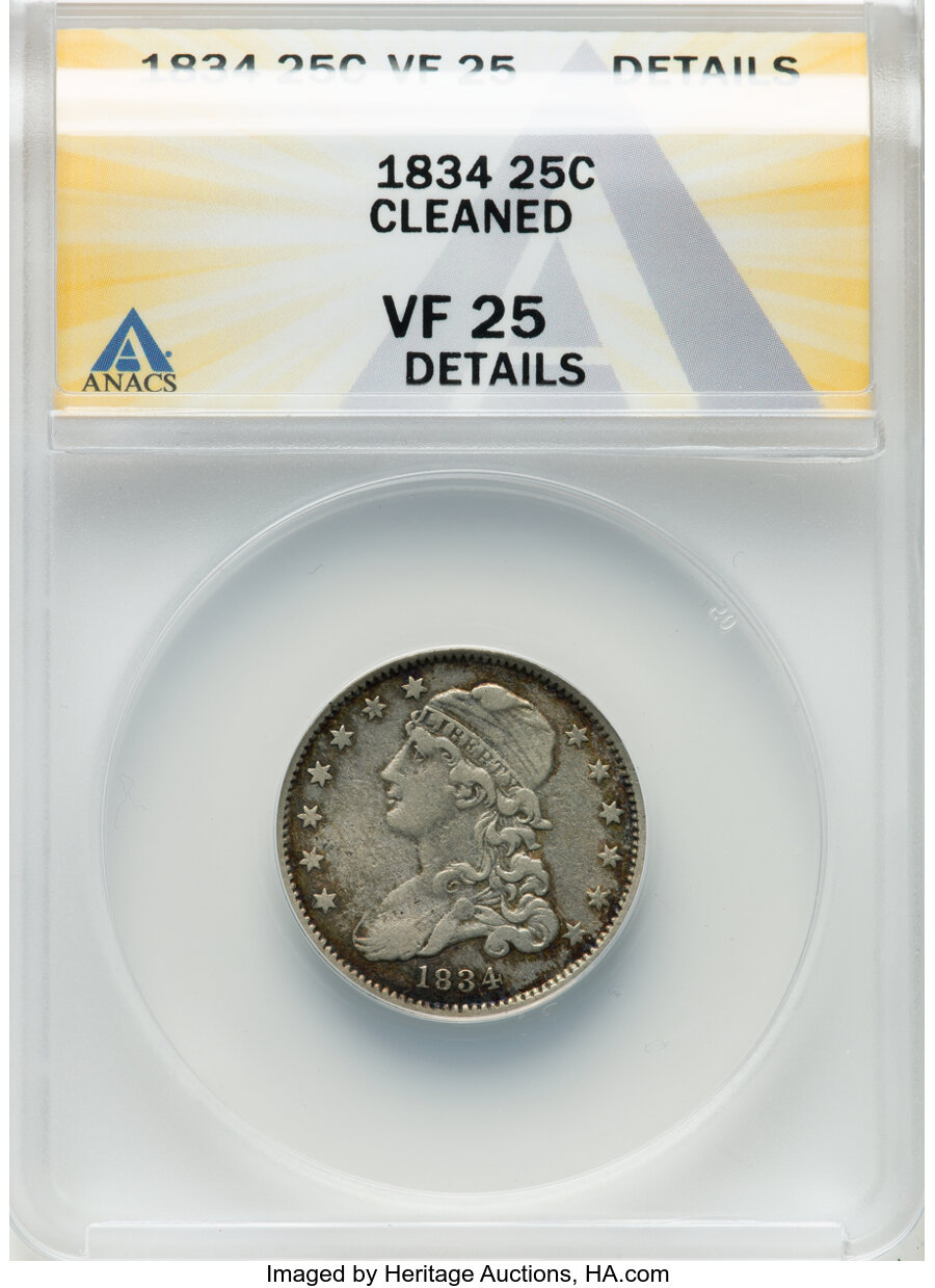 1834 25c O/F in OF, B-1, FS-901 MS thumbnail 18