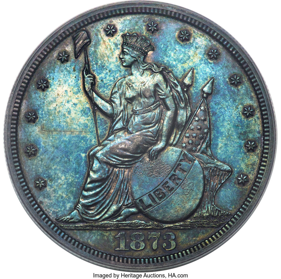 1873 T$1 Trade Dollar, Judd-1310, Pollock-1453, R.4, PR60 PCGS....