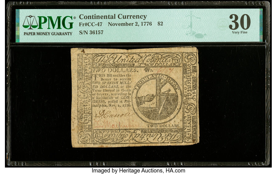 Nov 2, 1776 $2  Continental Congress (Fr. CC47) thumbnail 13