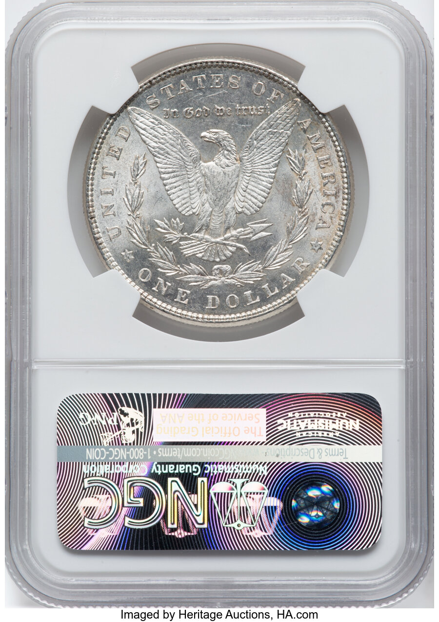 1886 $1  Misplaced Date, 8 Below M, VAM-21 MS63 thumbnail 3