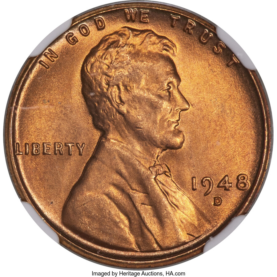 1948-D 1C MS66 Red NGC....