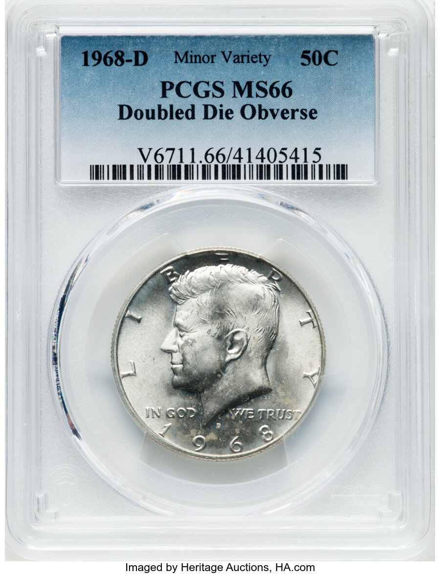 1968-D 50c Tripled Die Obverse, FS-101 MS