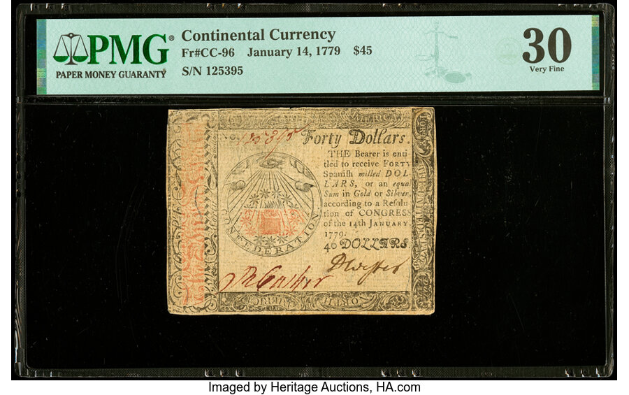 Jan 14, 1779 $40  Continental Congress (Fr. CC95) F12 thumbnail 9