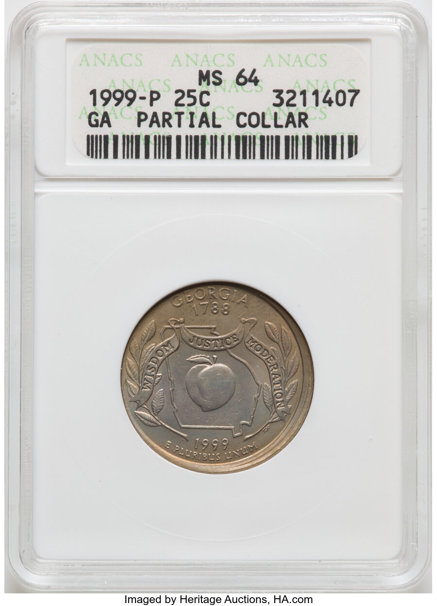 1999-P 25c Georgia AU53 thumbnail 17