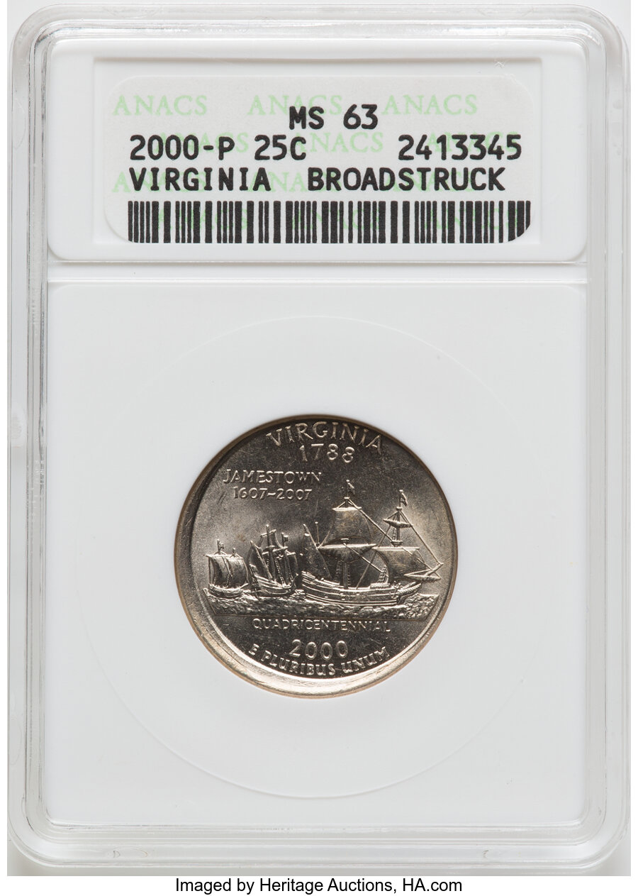 2000-P 25c Virginia AU55 thumbnail 15