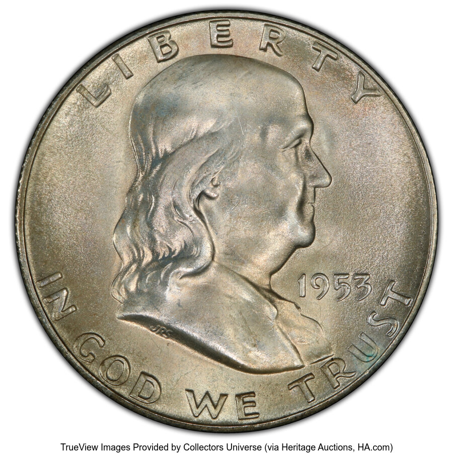 1953-S/S 50c Repunched Mintmark, FS-501 MS