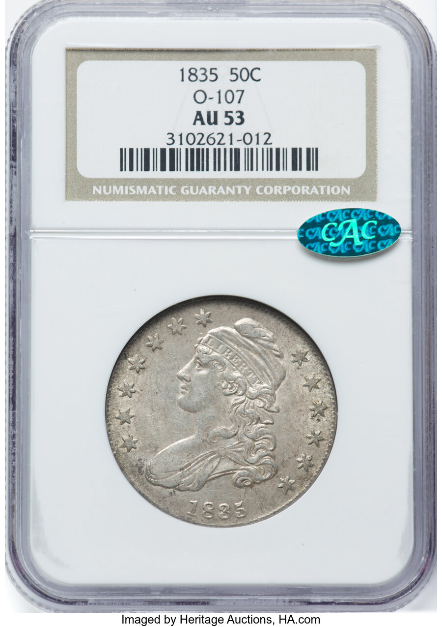1835 50c O-107 VG10 CAC thumbnail 24