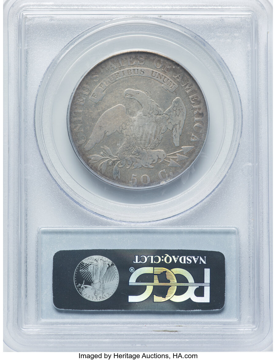 1820 50c No Serif on E's, O-107 VG10 CAC thumbnail 16