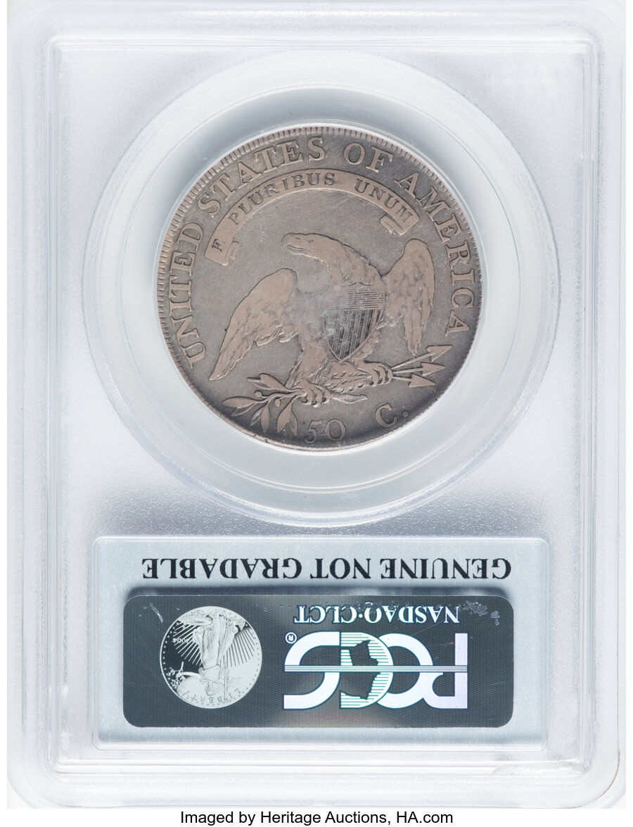 1808 50c O-110 AG3 CAC thumbnail 2