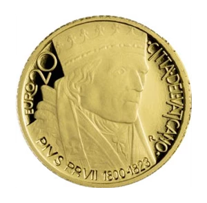image for: GOLD COMMEMORATIVE COIN 20 EURO - POPE PIUS VII