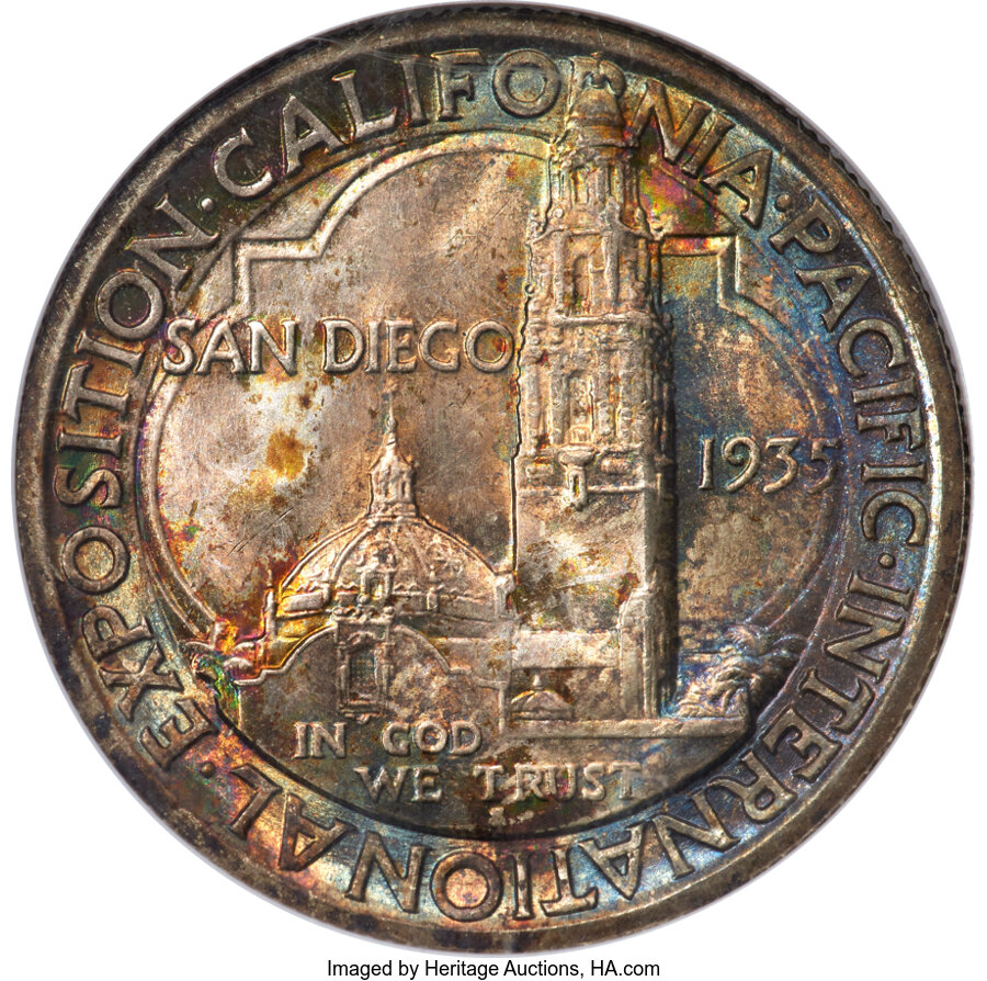1935-S 50c San Diego Expo MS68 thumbnail 2