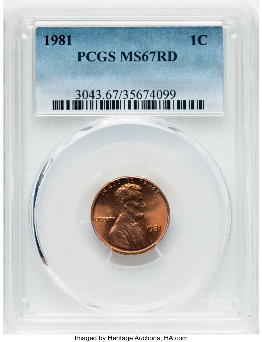 1981 1C MS67 Red PCGS. ...