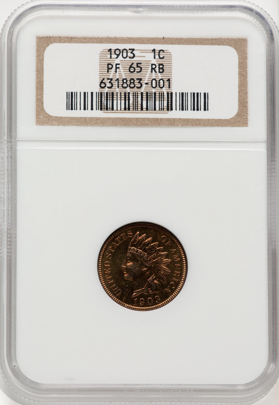 1903 1C PR65 Red and Brown NGC. NGC Census: (51/23). Mintage 1,790. ...