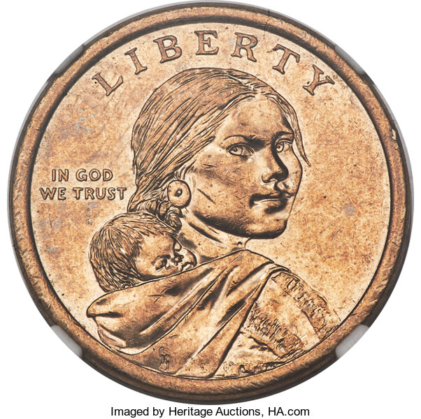 2014-D $1 Native American, Mule with Presidential Dollar MS