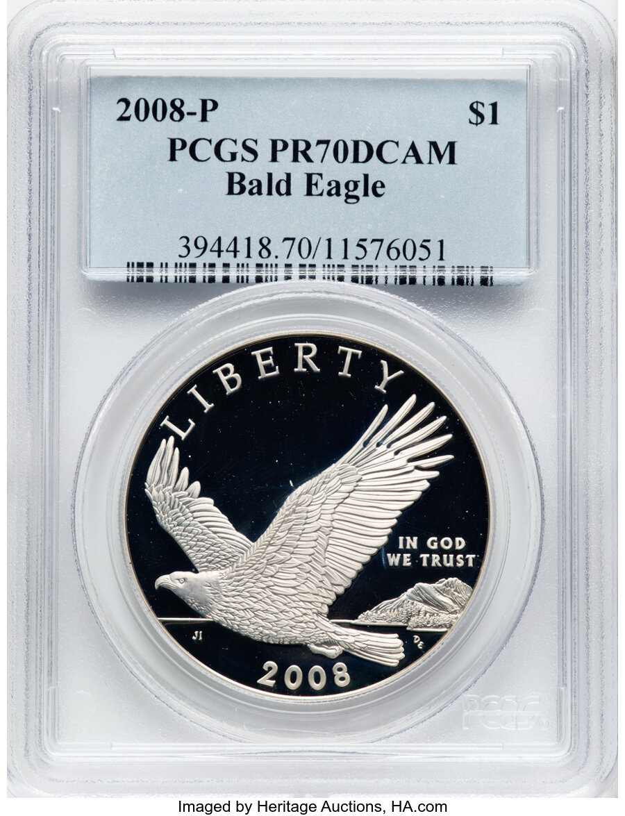 2008-P $1 Bald Eagle PR70 Deep Cameo PCGS. ...