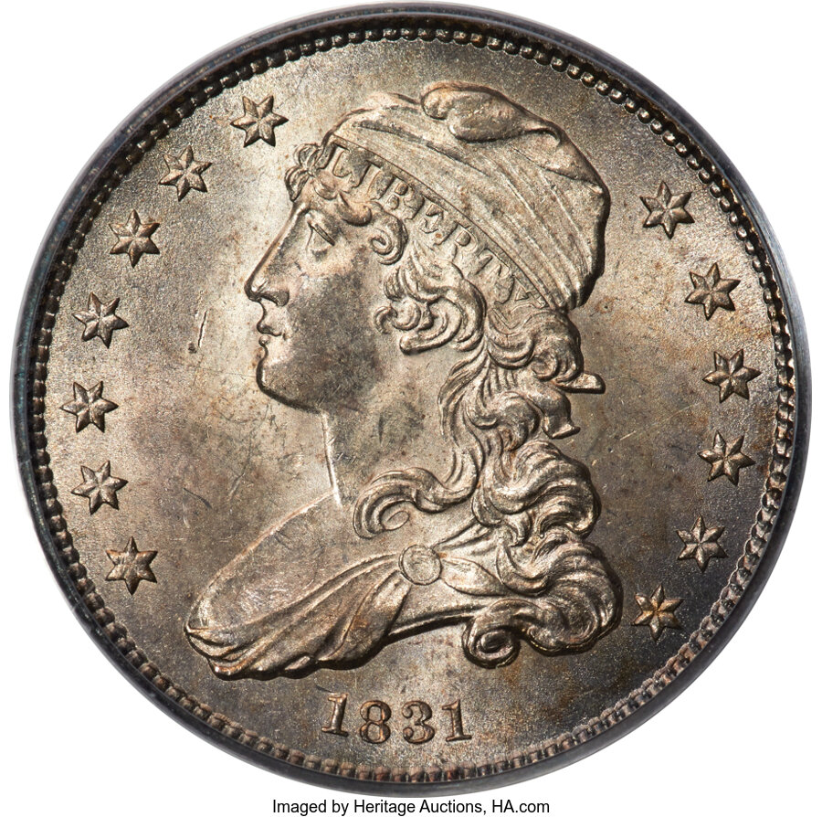 1831 25C Small Letters, B-1, R.3, MS64 PCGS. CAC....