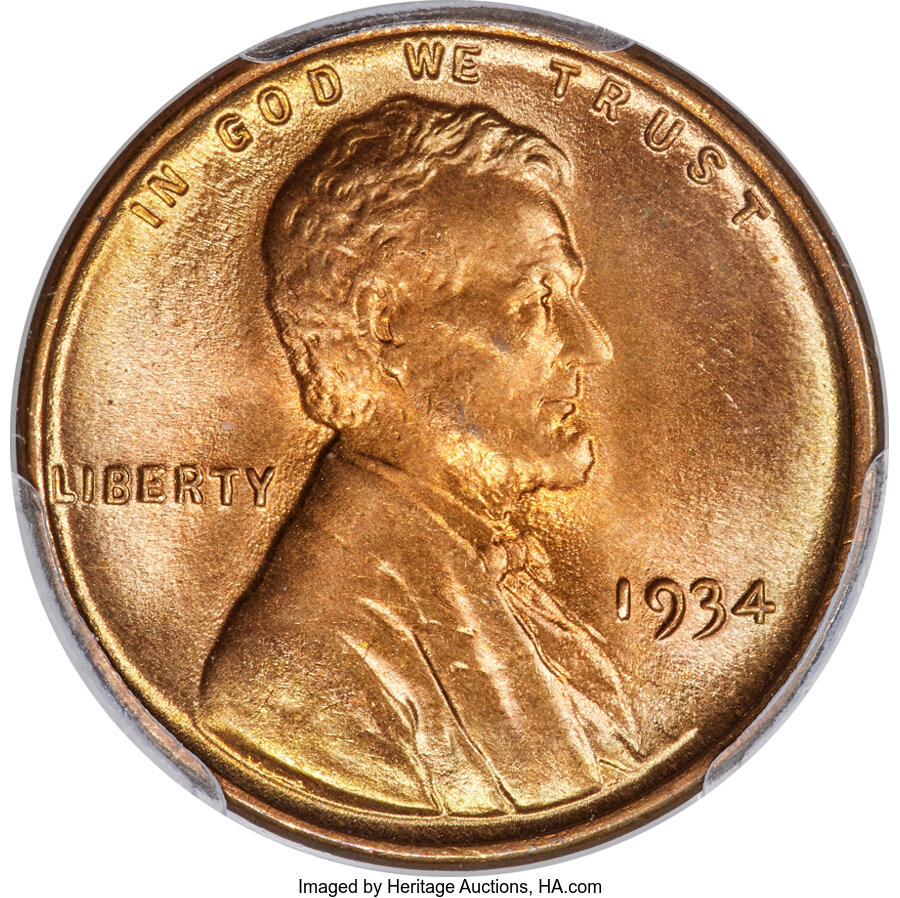 1934 1C MS68 Red PCGS....