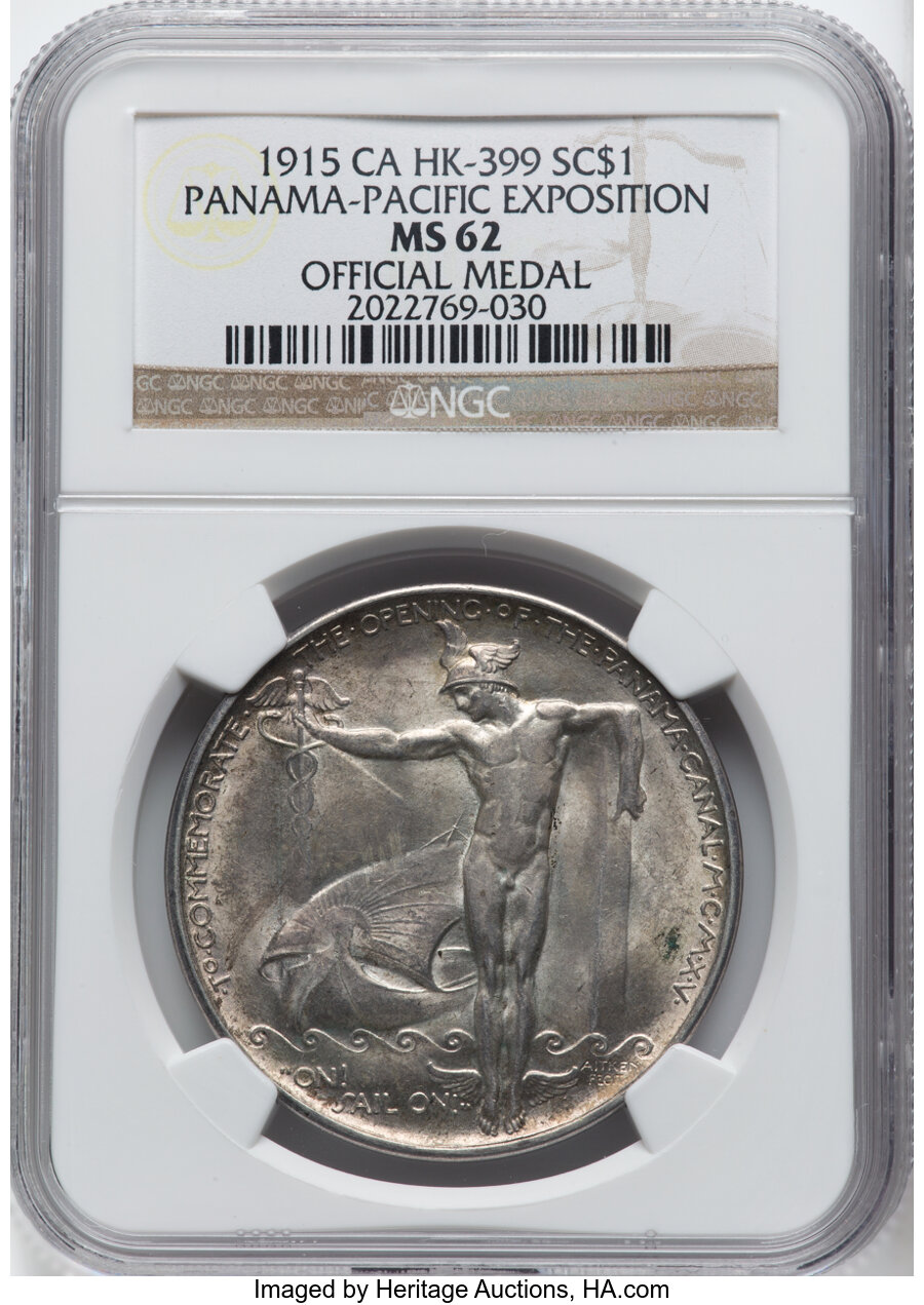 1915 Pan Pac Expo, Official, Silver So Called Dollar HK 399 MS