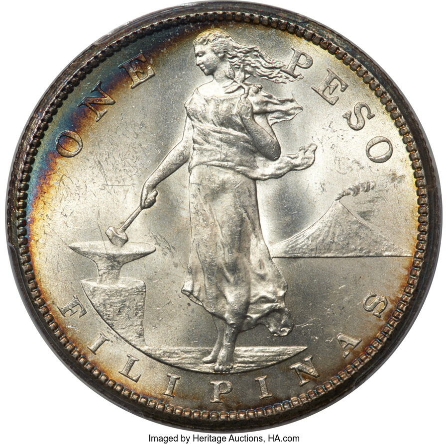 1908 S U.S. Philippines One Peso MS Values | Greysheet
