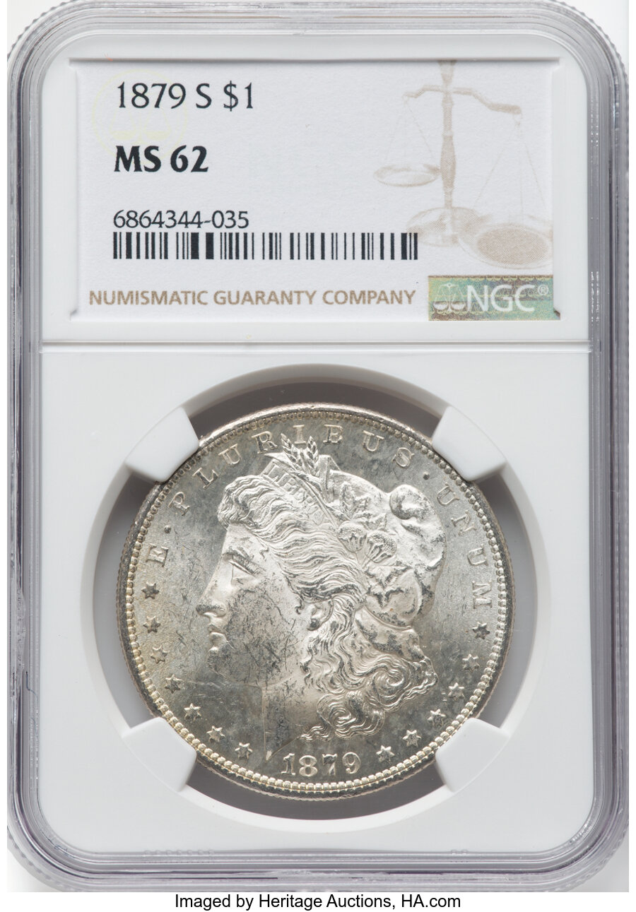 image for: 1879-S $1 VAM-154 MS62 NGC....