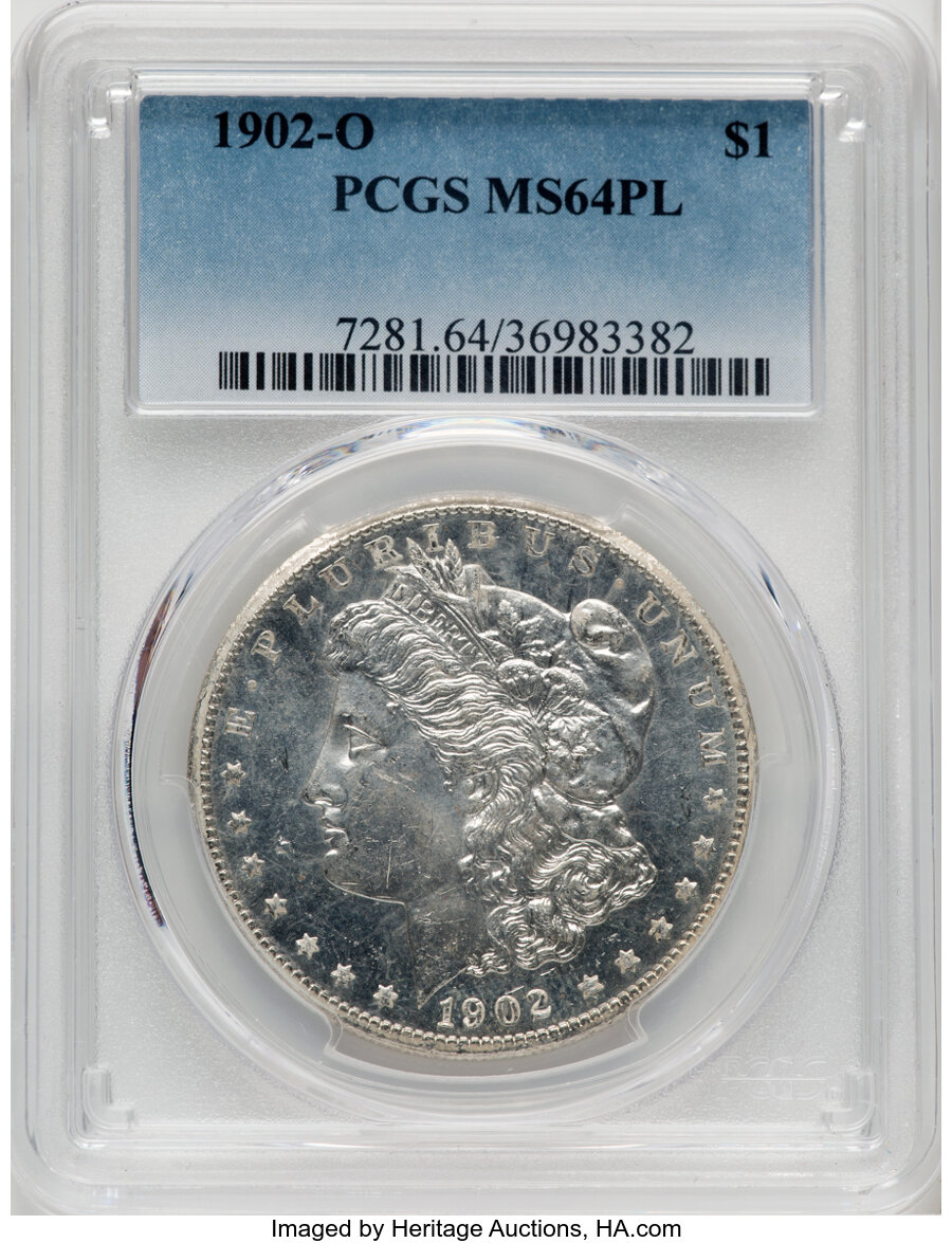 1902-O $1 MS64 Prooflike PCGS. Mintage 8,636,000. ...