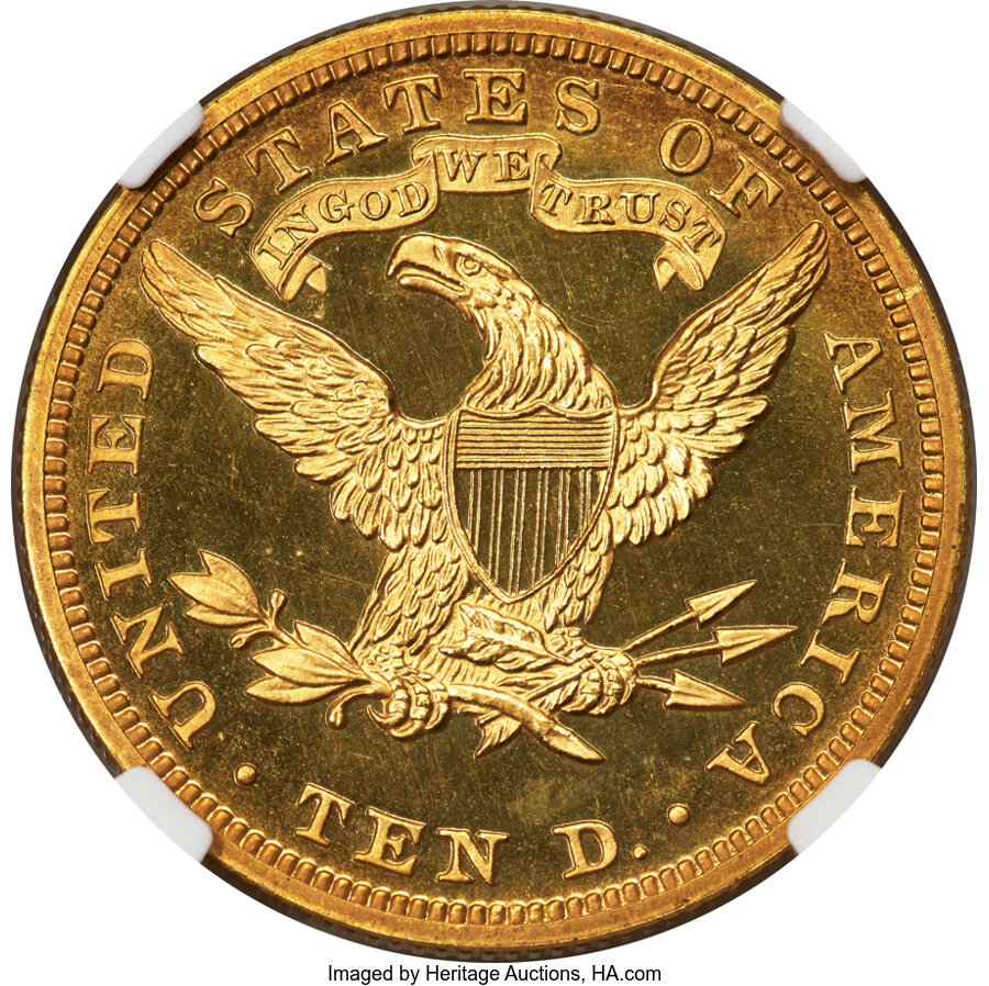 1893 $10 PR67 Ultra Cameo NGC. JD-1, Low R.6....