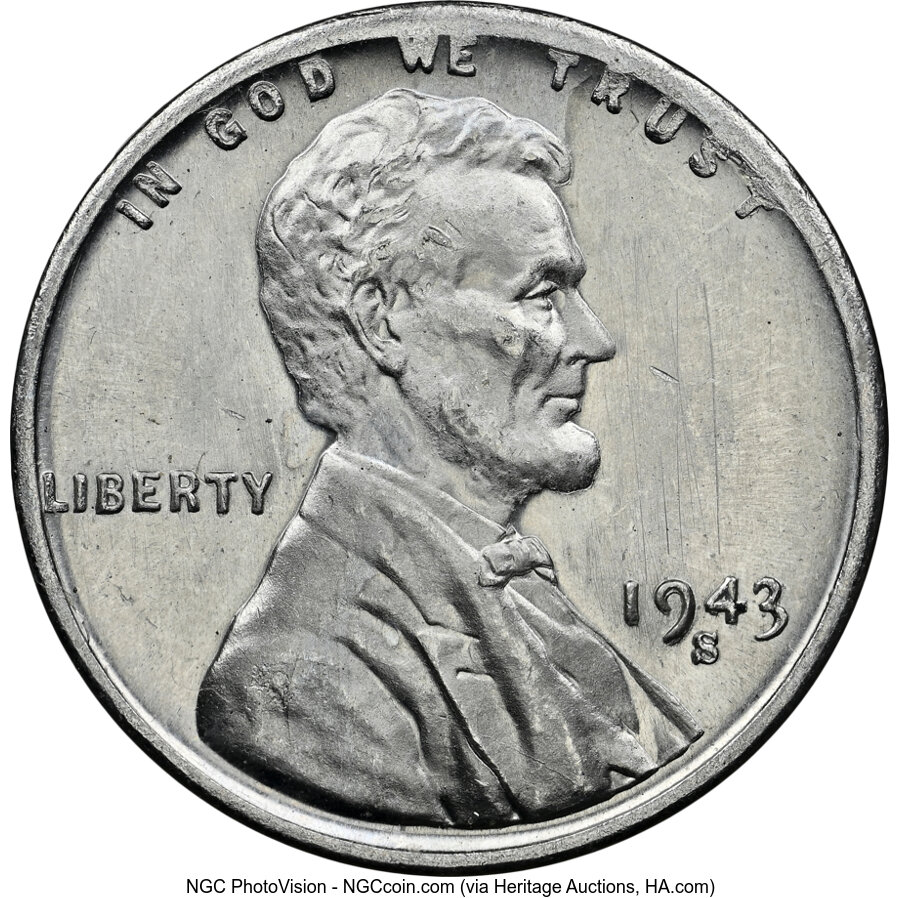1943/2-S 1C Doubled Die Obverse, FS-101, MS66 NGC. NGC Census: (8/2). ...