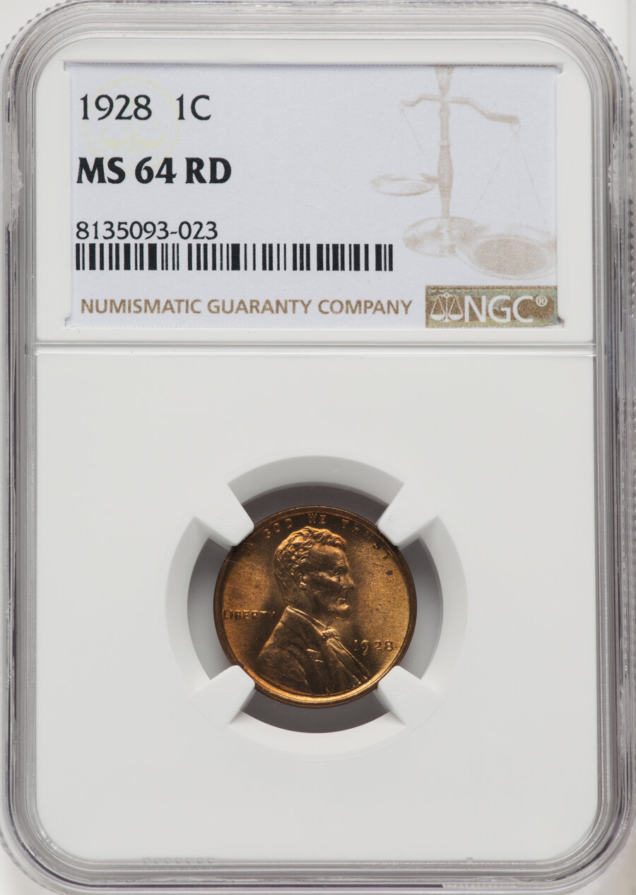 1928 1C MS64 Red NGC. Mintage 134,116,000. ...
