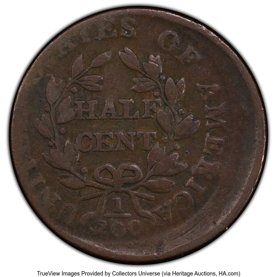 1804 1/2c Crosslet 4, Stems, C-10 MS BN G4 BN thumbnail 8