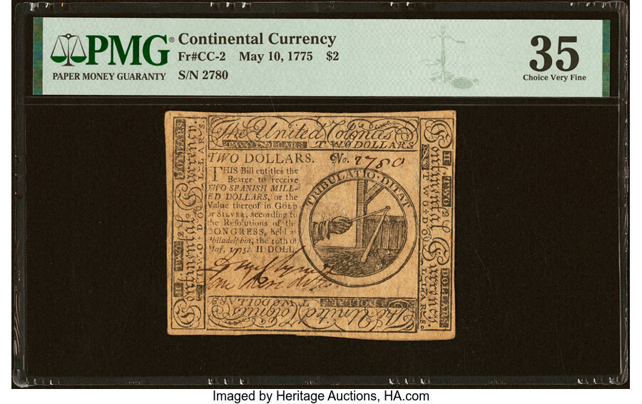 May 10, 1775 $2  Continental Currency (Fr. CC2) thumbnail 17