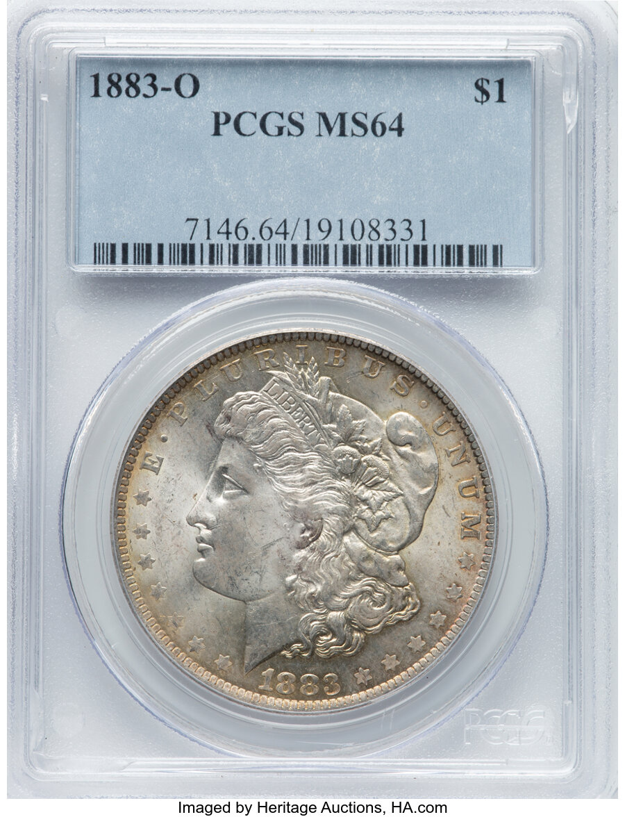 image for: 1883-O $1 VAM-17 MS64 PCGS.  Mintage 8,725,000....