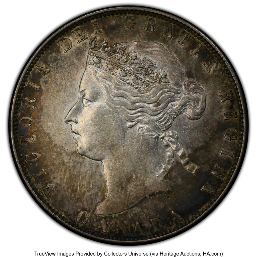 Canada: Victoria 50 Cents 1870 AU50 PCGS,...
