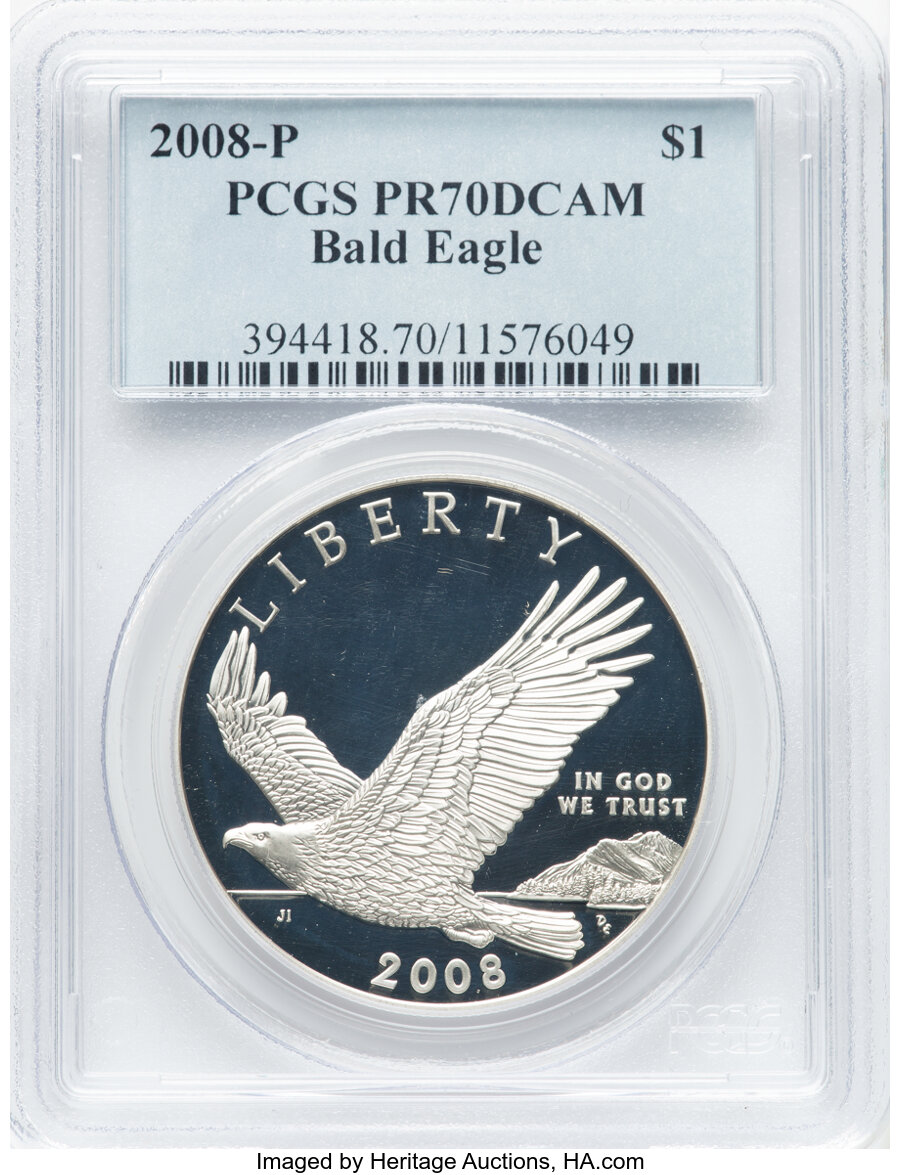 2008-P $1 Bald Eagle PR70 Deep Cameo PCGS. ...
