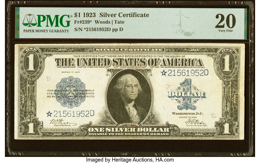 1923 $1 Replacement (Fr. 239*)