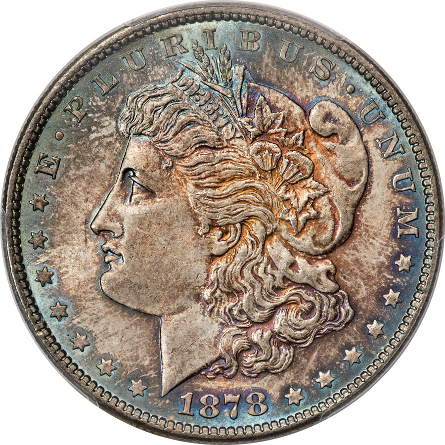 image for: 1878 7TF $1 Reverse of 1878 MS65 PCGS. CAC. VAM-195....