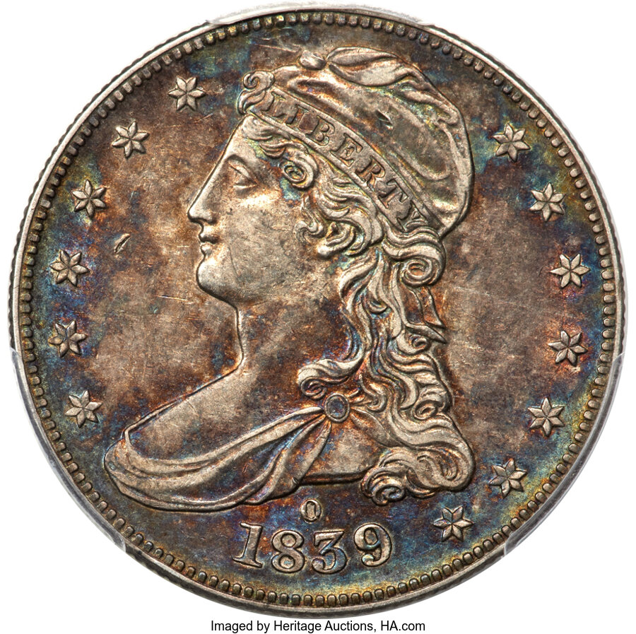 1839-O 50C GR-1, R.1, AU53 PCGS....