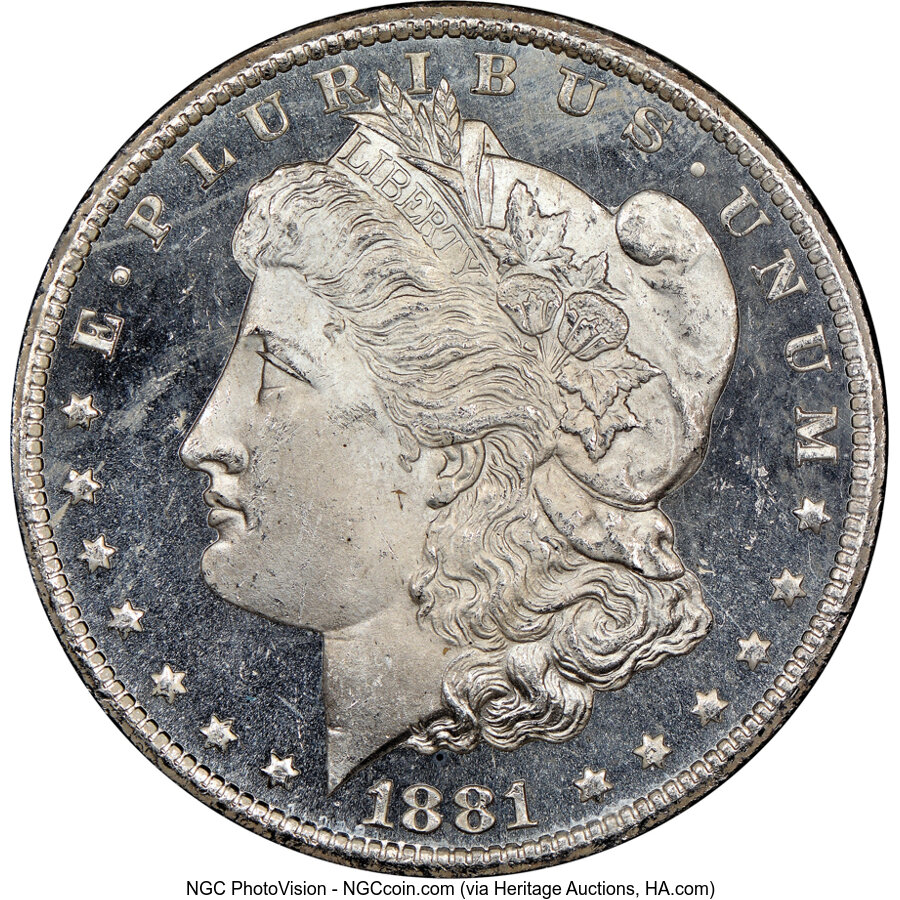 1881-CC $1 GSA MS65+ Deep Prooflike NGC. VAM-3....