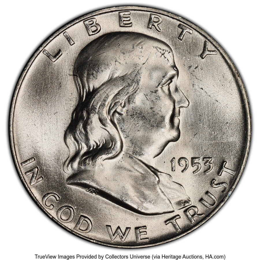1953-D 50c Bugs Bunny Die Clash, FS-401 MS FBL