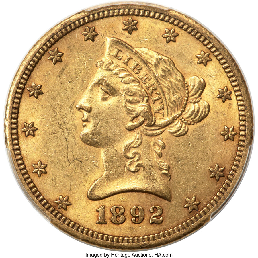 1892-CC $10  Tripled Die Reverse, FS-801 VF25 CAC thumbnail 23
