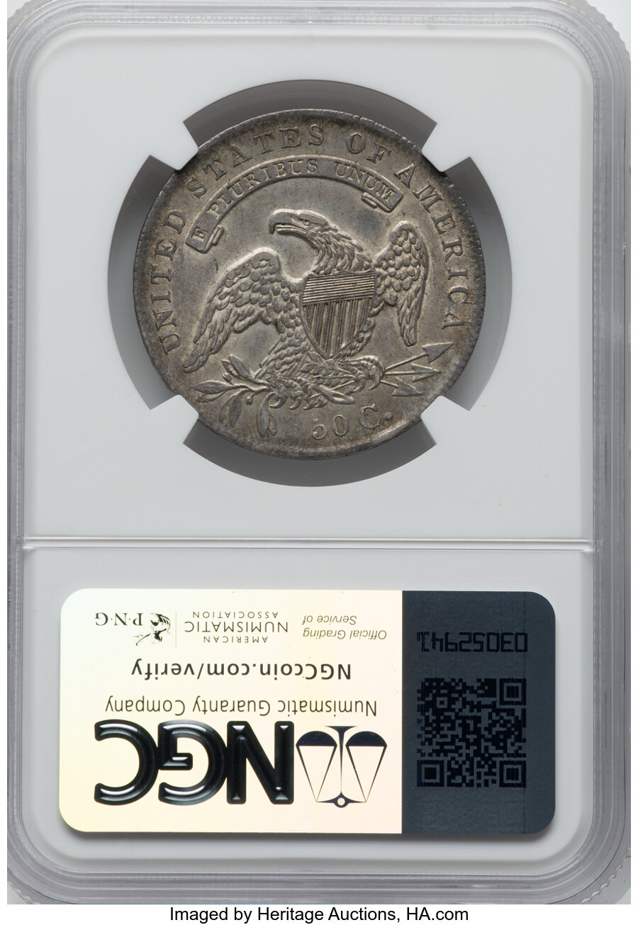 1834 50c Small Date, Small Letters, O-115a VG10 CAC thumbnail 15