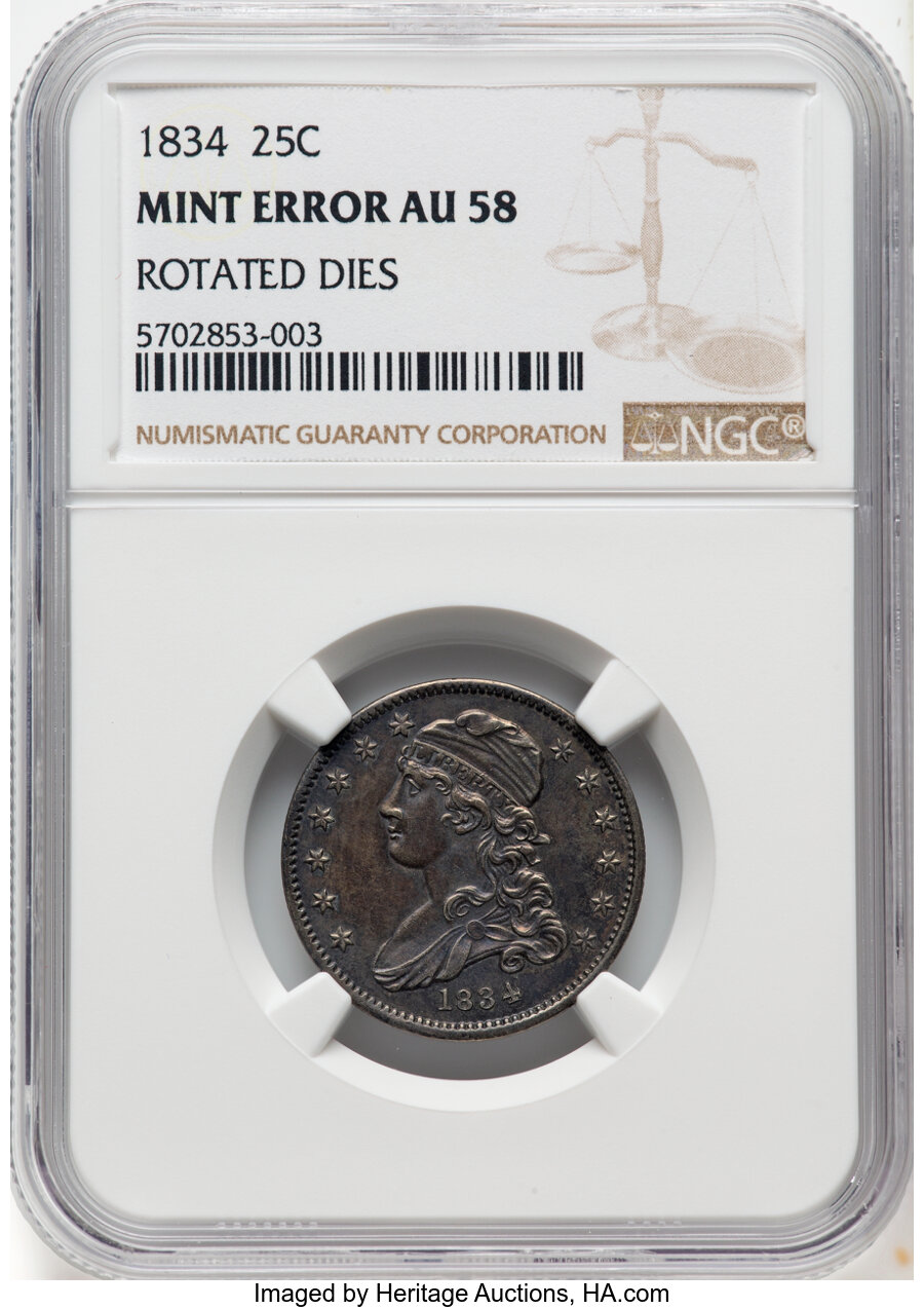 1834 25c O/F in OF, B-1, FS-901 MS thumbnail 16