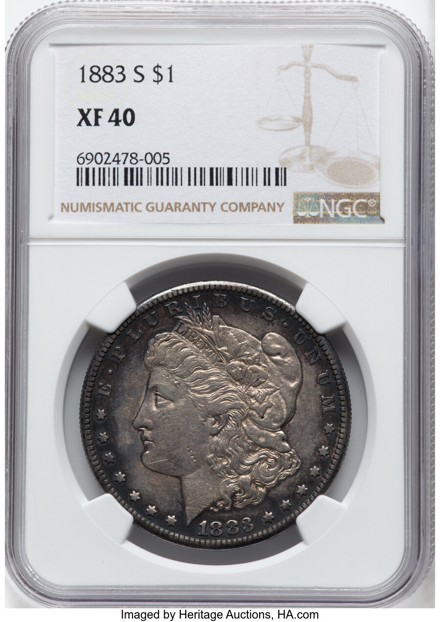 1883-S $1 XF40 NGC. Mintage 6,250,000. ...