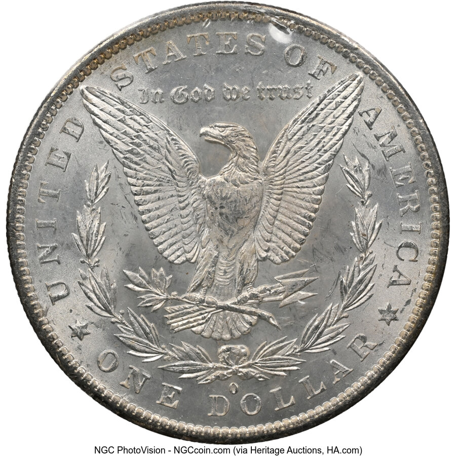 1883-O $1 GSA Soft Pack MS64★ NGC. NGC Census: (74/21 and 0/0*). Mintage 8,725,000....