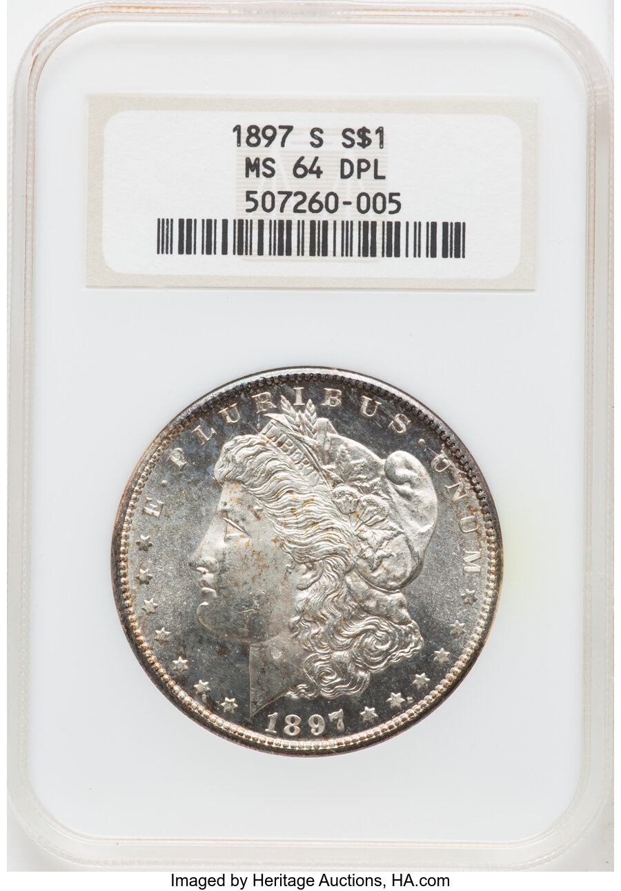 1897-S $1 MS64 Deep Prooflike NGC....