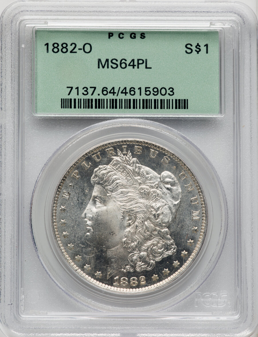 1882-O $1 MS64 Prooflike PCGS. Mintage 6,090,000. ...
