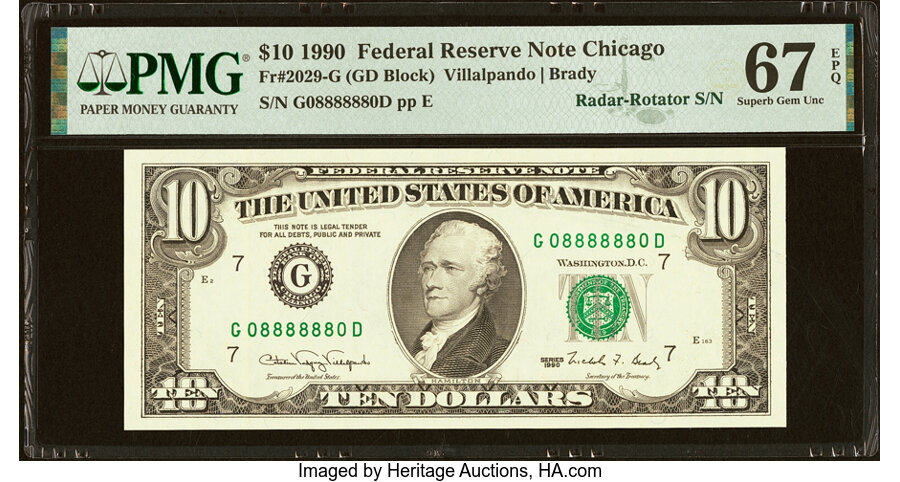 1990 $10 (Fr. 2029G)