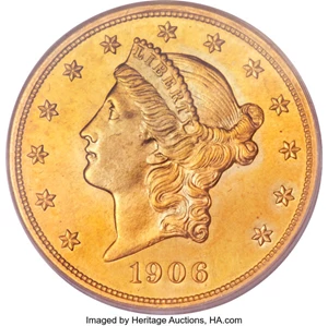 image for: 1906-D $20 Special Strike SP66 PCGS. CAC