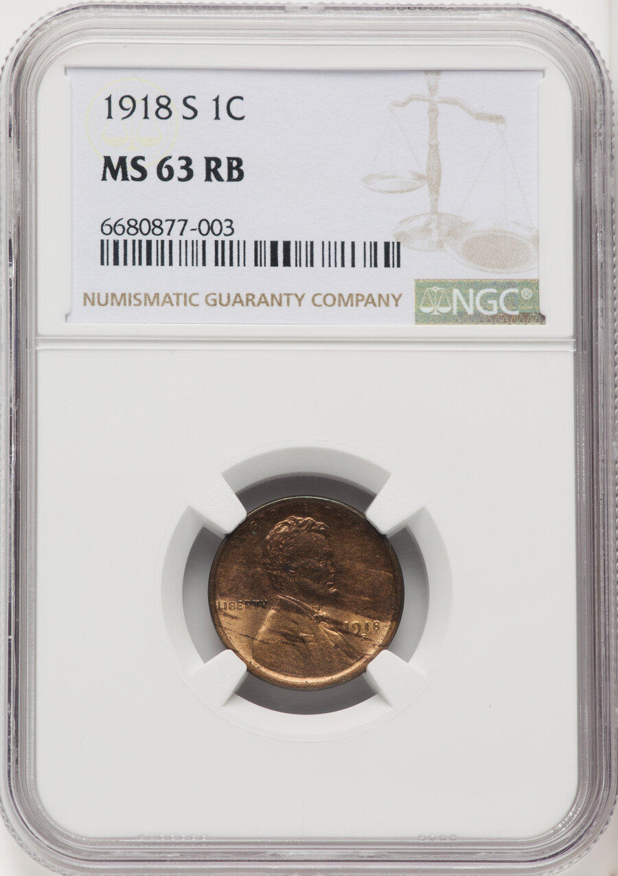 1918-S 1c MS RB MS63 RB thumbnail 7