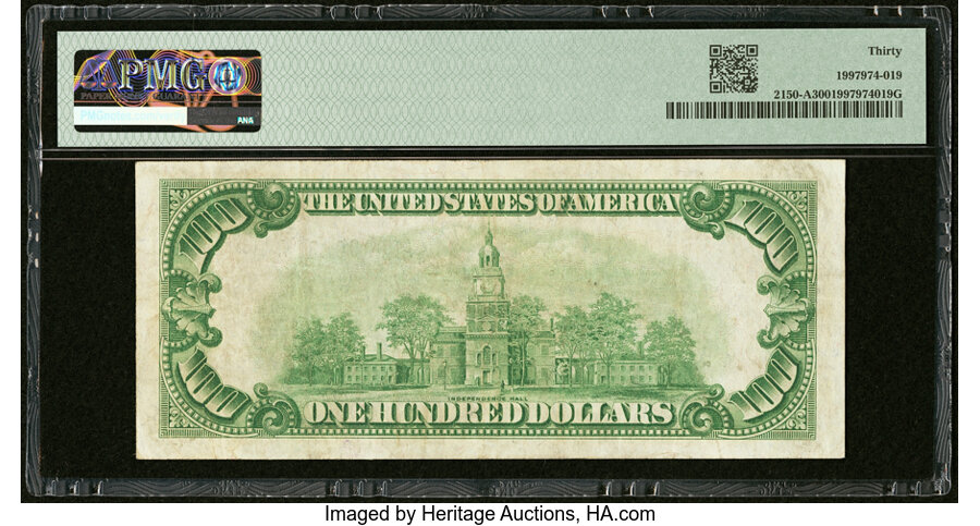 Low Serial Number 238 Fr. 2150-A $100 1928 Federal Reserve Note. PMG Very Fine 30....