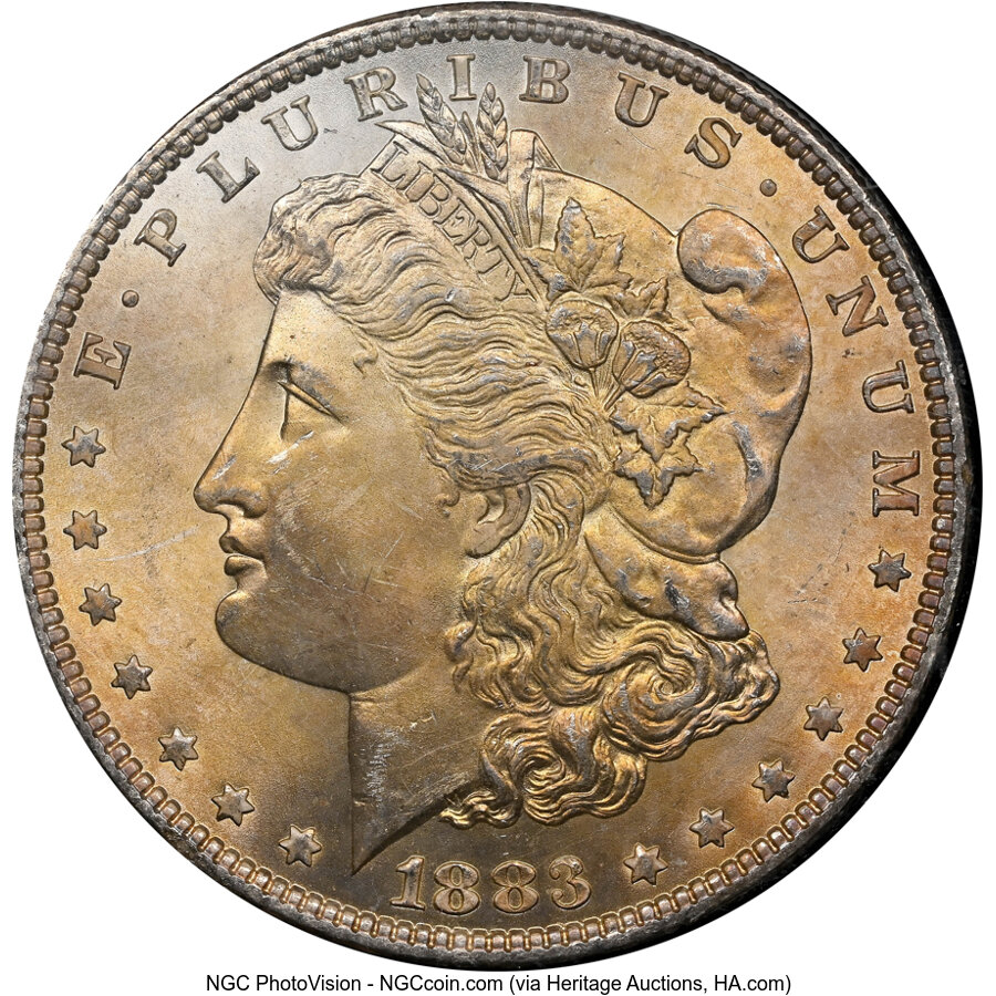 1883 $1 GSA Hoard MS64 NGC. NGC Census: (50/39). Mintage 12,291,039....